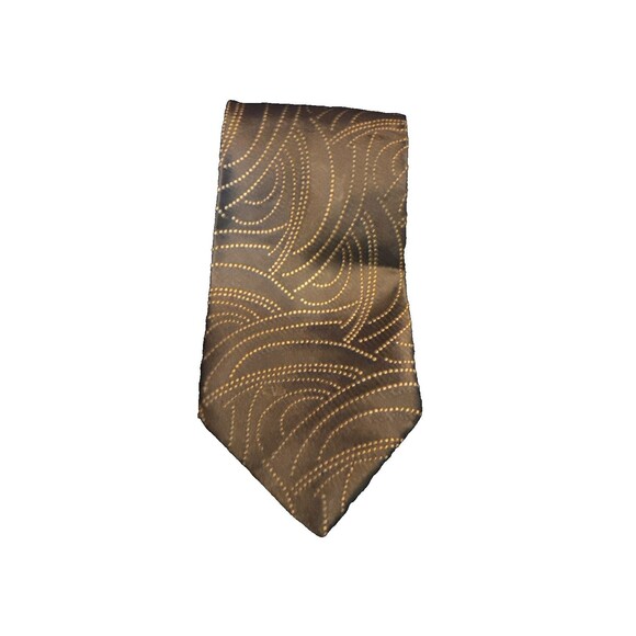 Valentino Tie 100 Percent Silk Brown Bronze Made in Italy - Picture 10 of 10